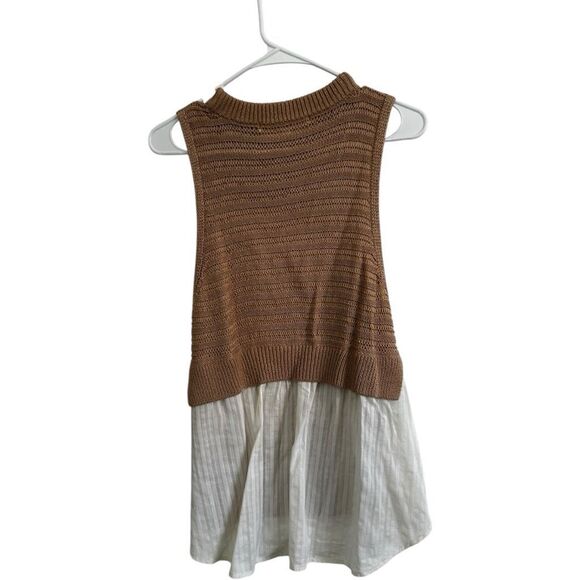 Veronica Beard Brown and Cream Knit Blouse - Picture 3 of 14